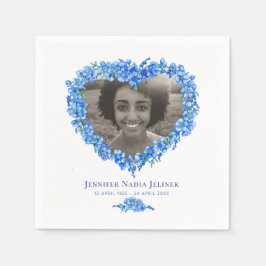 Gedenkstätte geweckt Foto vergessene-me-nots Serviette