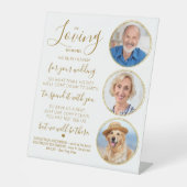 Gedenkstätte Gold 3 Foto in Love Memory Sockelschild (Vorderseite)