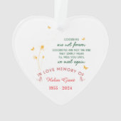 Gedenkstätte "Goodbys sind nicht ewig" Ornament (Rückseite)