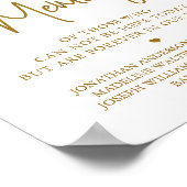 Gedenkstätte Hochzeit Elegante Lounge Gedächtnis Poster (Ecke)