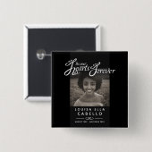 Gedenkstätte im Herzen Foto Beerdigung Mono Button (Vorne & Hinten)