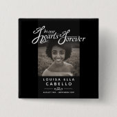 Gedenkstätte im Herzen Foto Beerdigung Mono Button (Vorderseite)