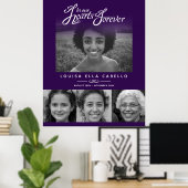 Gedenkstätte im Herzen Fotos Beerdigung lila weiß Poster (Heimbüro)