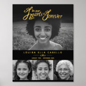 Gedenkstätte im Herzen Fotos Beerdigung schwarz Foliendrucke (Vorderseite)