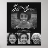 Gedenkstätte im Herzen Fotos Beerdigung Schwarz-we Poster (Vorne)