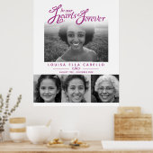 Gedenkstätte im Herzen Fotos Beerdigung violett we Poster (Küche)