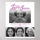 Gedenkstätte im Herzen Fotos Beerdigung violett we Poster (Vorne)