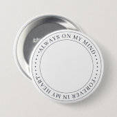 Gedenkstätte immer im Kopf Elegantes Foto Button (Vorne & Hinten)