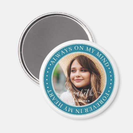 Gedenkstätte immer im Kopf Elegantes Foto Magnet (Vorderseite/Rückseite)