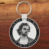 Gedenkstätte immer im Kopf Elegantes Foto Schlüsselanhänger (Vorderseite)