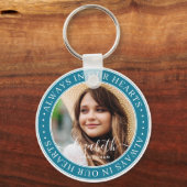 Gedenkstätte immer in unserem Herzen Elegantes Fot Schlüsselanhänger (Vorderseite)