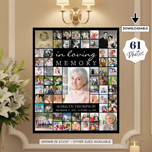 Gedenkstätte IN LIEBEVOLLER ERINNERUNG 61 Foto-Col Poster