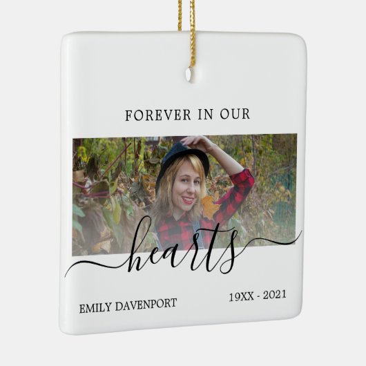 Gedenkstätte in unseren Herzen einfaches, elegante Keramikornament (Rechts)