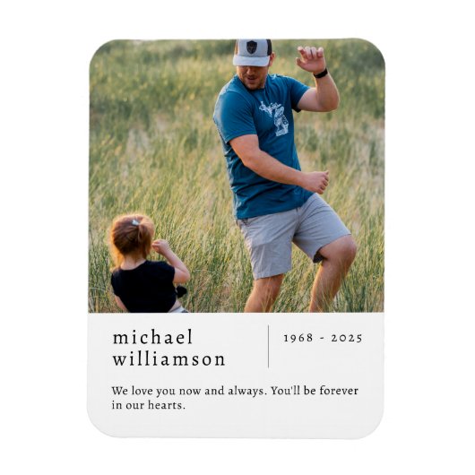 Gedenkstätte Minimalistische Foto Magnet (Vertikal)