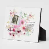 Gedenkstätte mit FOTO und Verse Floral Fotoplatte (Seite)