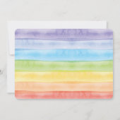 Gedenkstätte| Modern Watercolor Rainbow Pet Foto Einladung (Rückseite)