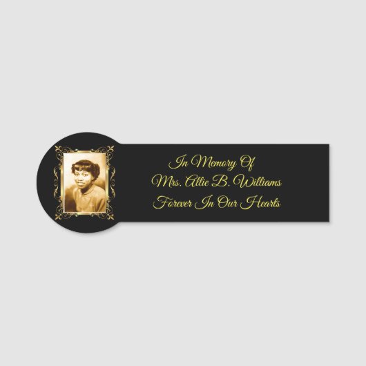 Gedenkstätte Namensschild (Vorderseite)