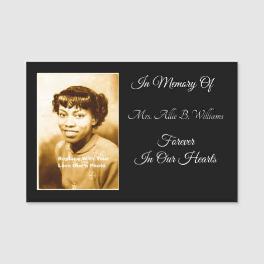 Gedenkstätte Namensschild (Vorderseite)