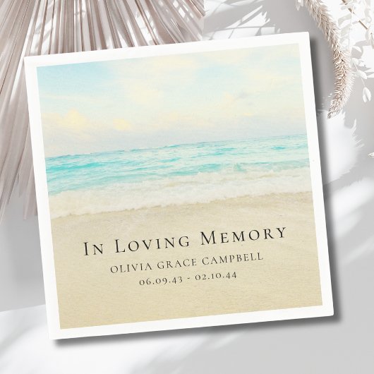 Gedenkstätte oder Beerdigung am Strand Serviette