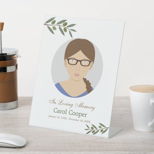 Gedenkstätte oder Beerdigung der Olive Branch Foto Sockelschild (In SItu)