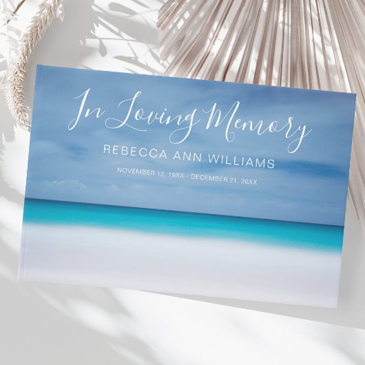 Gedenkstätte oder Beerdigung des Beach Ocean Foto Gästebuch