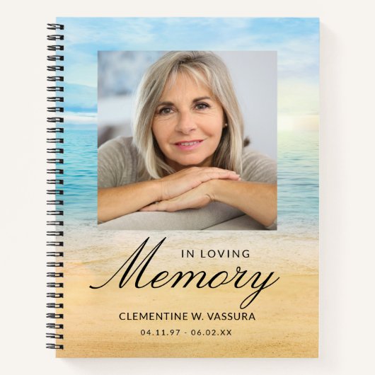 Gedenkstätte oder Beerdigung Foto Beach Notizblock (Vorderseite)