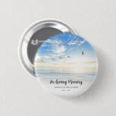 Gedenkstätte oder Beerdigung von Beerdigungen Button (Vorne & Hinten)