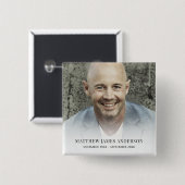 Gedenkstätte oder Beerdigung von Fotos Button (Vorne & Hinten)