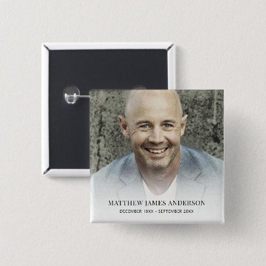 Gedenkstätte oder Beerdigung von Fotos Button (Vorne & Hinten)