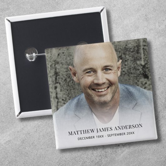 Gedenkstätte oder Beerdigung von Fotos Button