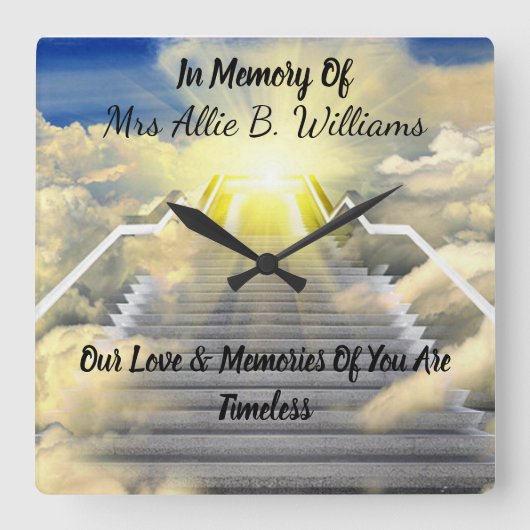 Gedenkstätte Quadratische Wanduhr (Vorderseite)