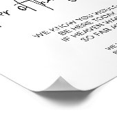 Gedenkstätte reserviert für Mutter der Groomehe Poster (Ecke)