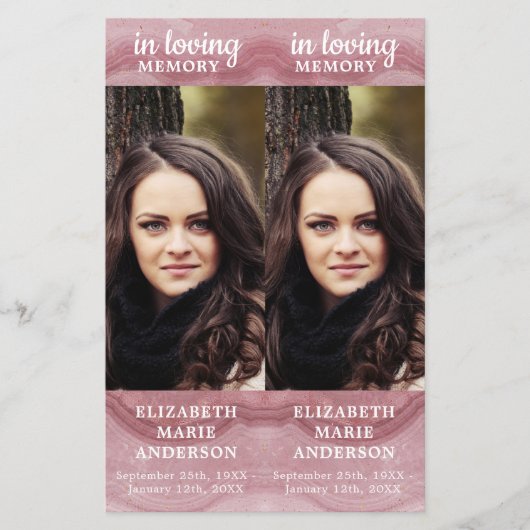 Gedenkstätte Rose Quartz 2 Beerdigung Lesezeichen (Vorderseite)