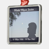 Gedenkstätte Silhouette - Ältere Frauen Silbernes Ornament (Links)