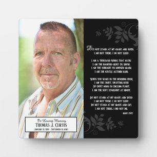 Gedenkstätte steht nicht an meinem Grab und am Wee Fotoplatte