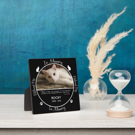 Gedenkstätte - Verlust von Katzen- Benutzerdefinie Fotoplatte (InSitu)
