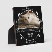 Gedenkstätte - Verlust von Katzen- Benutzerdefinie Fotoplatte (Vorderseite)