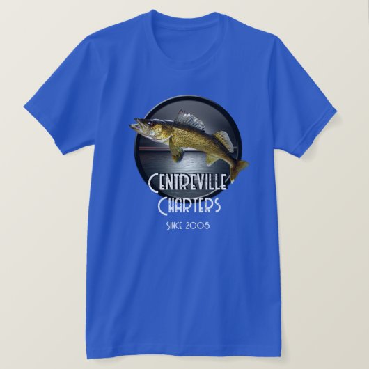 Gedenkstätte Walleye Pike, Wasser und Mond T-Shirt (Design vorne)