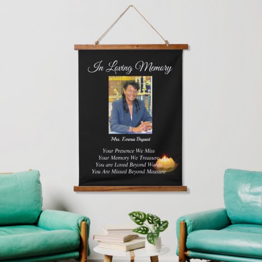 Gedenkstätte Wandteppich Mit Holzrahmen (Wohnzimmer)