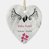 Gedenkstätte zum Verlust von Kindern mit Name und  Keramik Ornament (Rechts)