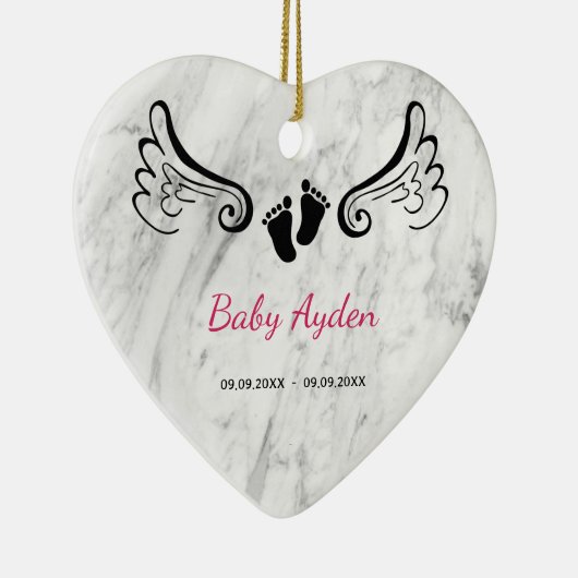 Gedenkstätte zum Verlust von Kindern mit Name und Keramik Ornament (Rechts)