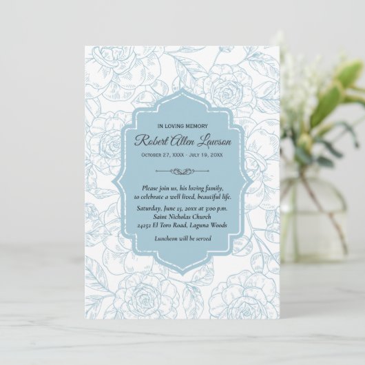 Gedenkstätte zur Beerdigung der Blauen Flora lädt  (Stehend Vorderseite)