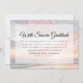 Gedenkstätte zur Beerdigung der Sonnenuntergänge i Dankeskarte (Vorderseite)