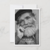 Gedenkstätte zur Beerdigung Klassisches Einfaches Mitteilungskarte (Vorderseite)