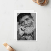 Gedenkstätte zur Beerdigung Klassisches Einfaches Mitteilungskarte (Vorderseite/Rückseite Beispiel)