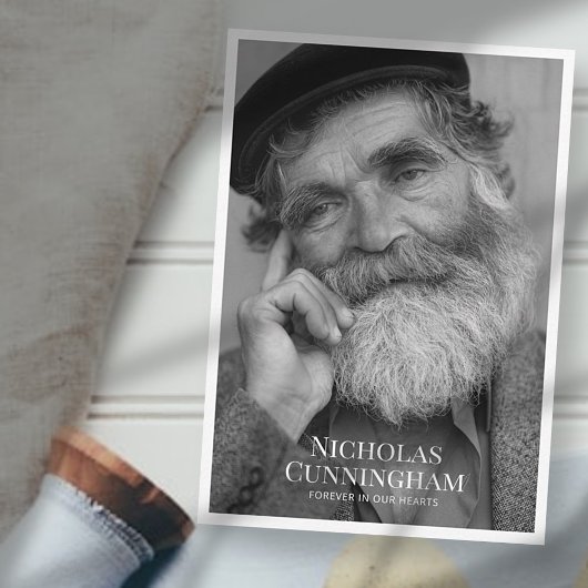 Gedenkstätte zur Beerdigung Klassisches Einfaches Mitteilungskarte