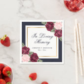 Gedenkstätte zur Beerdigung von Blauer Rosa Rotes  Serviette (Beispiel)