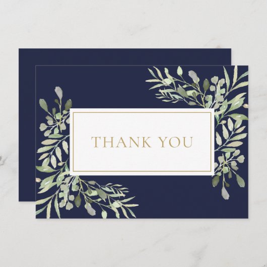 Gedenkstätte zur Beerdigung von Blaugrün Dankeskarte (Vorne/Hinten)