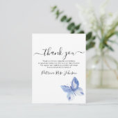 Gedenkstätte zur Beerdigung von Blauschmetterlinge Dankeskarte (Stehend Vorderseite)