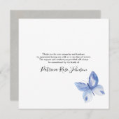 Gedenkstätte zur Beerdigung von Blauschmetterlinge Dankeskarte (Vorne/Hinten)